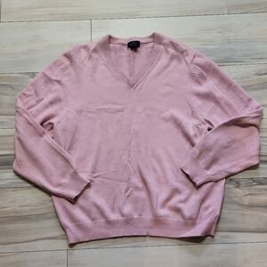 Vintage Brooks Brothers Pink V-Neck Sweater